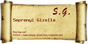 Seprenyi Gizella névjegykártya