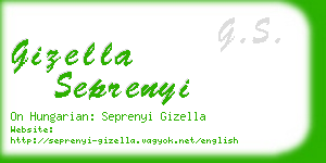 gizella seprenyi business card